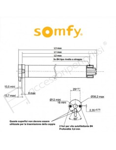 ACTUO 40 io Somfy motore radio per tende interne e tende a rullo 2