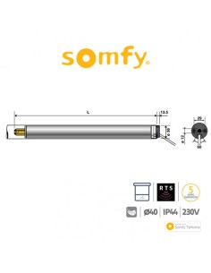 SONESSE 40 WT Somfy motore radio per tende interne e tende a rullo