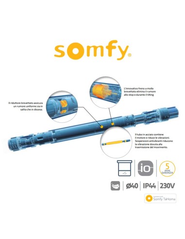 SONESSE ULTRA 50 WT Somfy motore radio per tende interne e tende a rullo