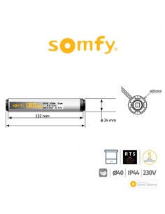 LV 25 Somfy motore radio per tende interne e tende a rullo 2