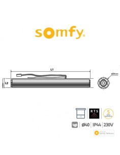 TILT & LIFT 25 RTS WIREFREE Somfy motore radio per tende interne e tende a rullo 2