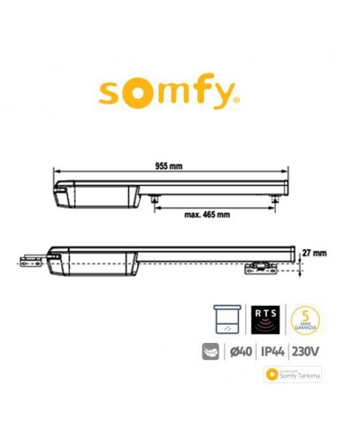 IXENGO L 24V RTS CFT PACK Somfy attuatore per cancelli battenti