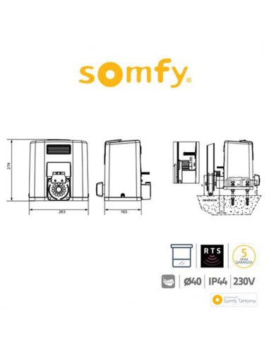 ELIXO 500 3S RTS COMFORT PACK Somfy attuatore per cancelli battenti