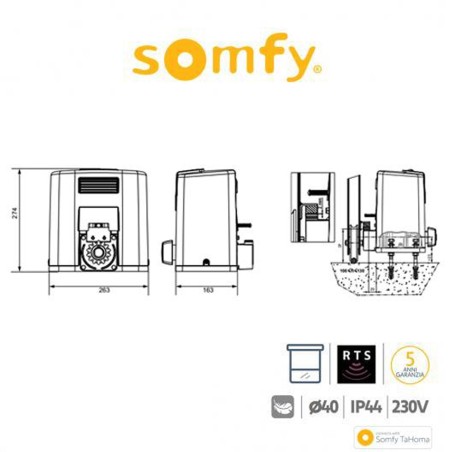 ELIXO 500 3S RTS COMFORT PACK Somfy attuatore per cancelli battenti