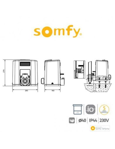 ELIXO 500 3S COMFORT PACK IO Somfy attuatore per cancelli battenti