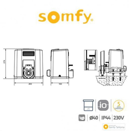 ELIXO 500 3S COMFORT PACK IO Somfy attuatore per cancelli battenti