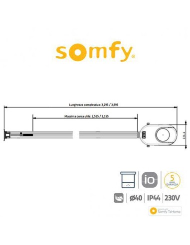 DEXXO SMART 1000 IO Somfy motore per porte da garage