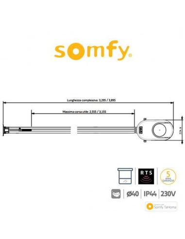 DEXXO PRO 800 RTS Somfy motore per porte da garage