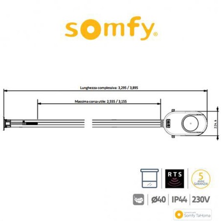 DEXXO PRO 800 RTS Somfy motore per porte da garage