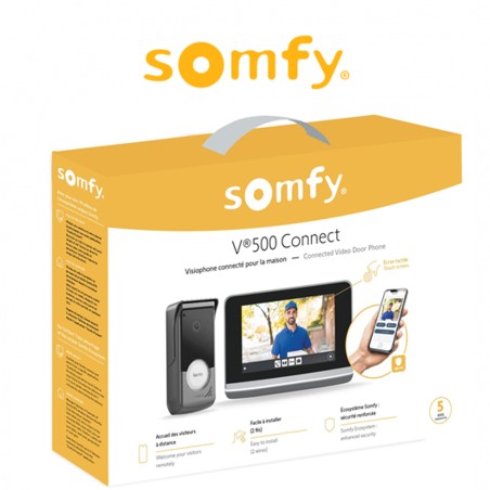 V500 RTS Videocitofono Somfy con monitor touch screen e telecamera grandangolare