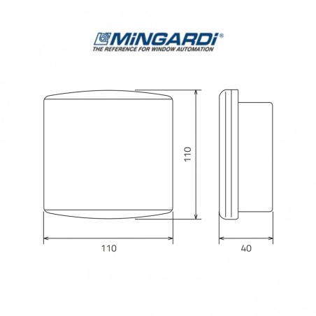 MR-RIC Mingardi - Ricevente esterna per il controllo via radio di attuatori elettrici lineari