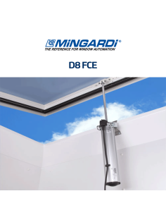 D8 FCE Mingardi - Attuatore elettrico a stelo per finestre a sporgere e lucernari