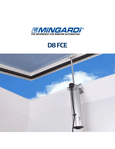 D8 FCE Mingardi - Attuatore elettrico a stelo per finestre a sporgere e lucernari