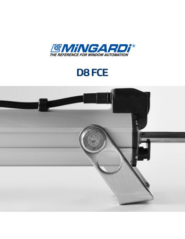 D8 FCE Mingardi - Attuatore elettrico a stelo per finestre a sporgere e lucernari