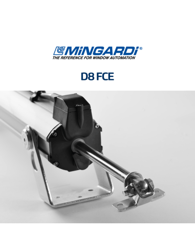 D8 FCE Mingardi - Attuatore elettrico a stelo per finestre a sporgere e lucernari