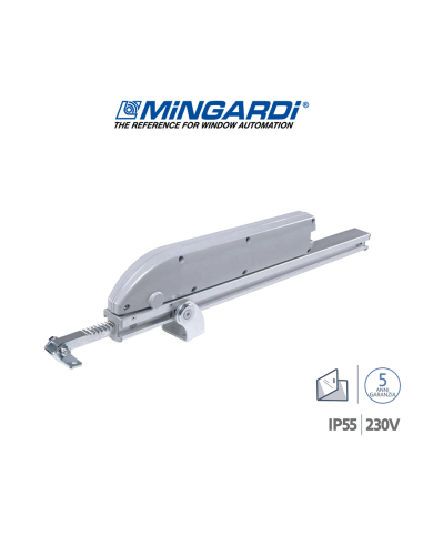 DRIVE EVO 0 Mingardi - Attuatore a cremagliera per lucernari cupole e frangisole 500N