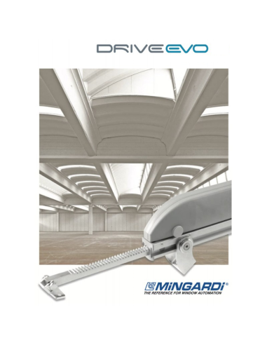 DRIVE EVO 2 Mingardi - Attuatore a cremagliera per lucernari cupole e frangisole 1000N