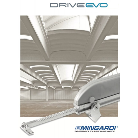 DRIVE EVO 2 Mingardi - Attuatore a cremagliera per lucernari cupole e frangisole 1000N