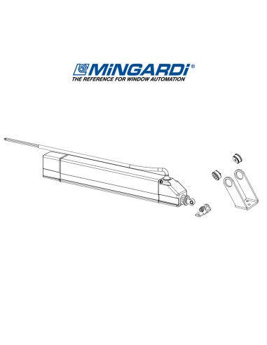 EURO 1 Mingardi - Attuatore elettrico a stelo per finestre a sporgere e lucernari