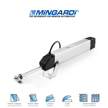 EURO 1 Mingardi - Attuatore elettrico a stelo per finestre a sporgere e lucernari