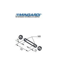 2700102 Mingardi | Perno anteriore per versioni frangisole