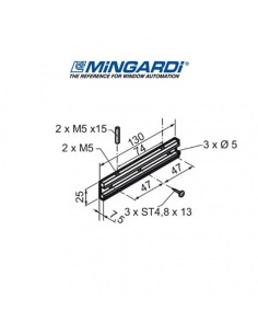 2700105 Mingardi | Staffa supporto attuatore speciale