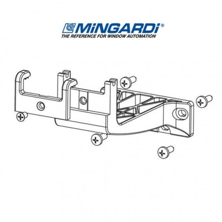 copy of 2713821 Mingardi | Staffa per applicazione a vasistas RAL 9005 nero