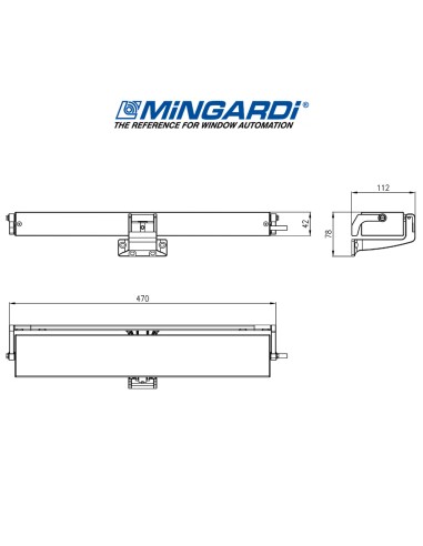 Mingardi - Attuatore motore a catena per finestre MICRO EVO 2