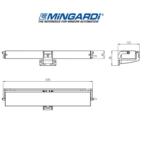 Mingardi - Attuatore motore a catena per finestre MICRO EVO 2