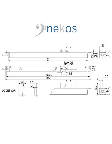 BK-LOCK Nekos - Serratura elettromeccanica per finestre e porte