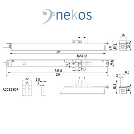 BK-LOCK Nekos - Electromechanical lock for windows and doors