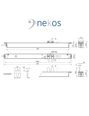 K-LOCK Nekos - Electromechanical lock for windows and doors