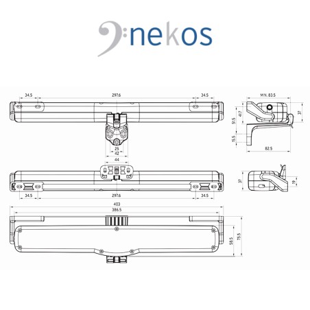 KATO 305 RWA SYNCRO³ Nekos coppia attuatori a catena per impianti di evacuazione fumo e calore