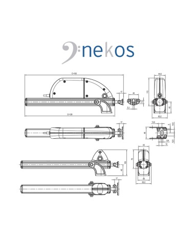 SKYRO 650 Nekos - Attuatore a cremagliera per lucernari e cupole