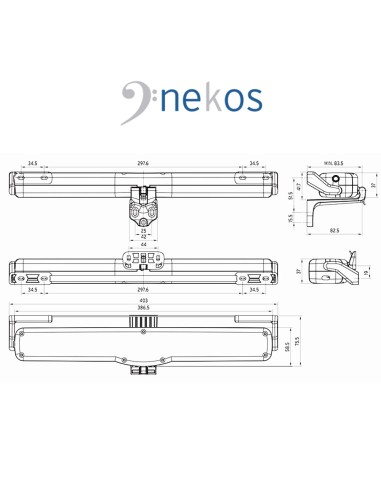 KATO 305 RWA Nekos attuatore a catena per impianti di evacuazione fumo e calore | Accessori per Infissi