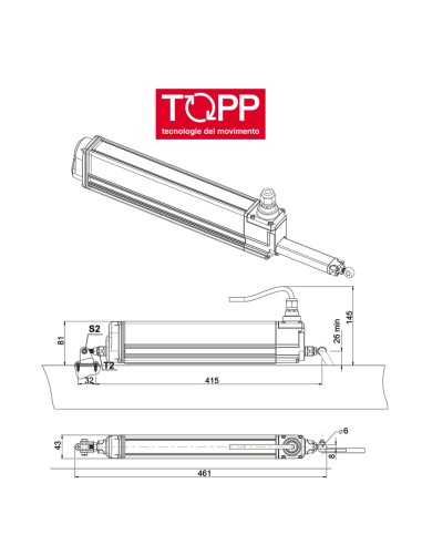 S80 SYNCRO Topp - Coppia attuatori sincronizzati a stelo per lucernari e cupole