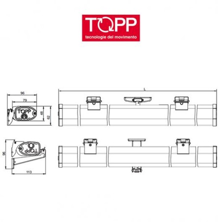 C130 Topp - Attuatore elettrico a catena per finestre vasistas e lucernari