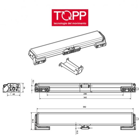 C20 TANDEM Topp - Coppia attuatori a catena sincronizzati per finestre vasistas e lucernari