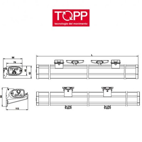 C240 Topp - Attuatore elettrico a catena per finestre vasistas e lucernari