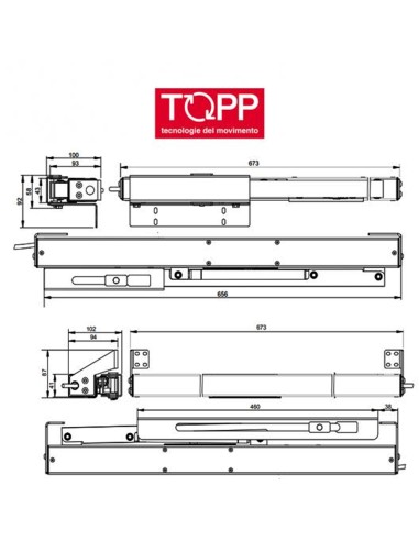 A90 - Attuatore per apertura a battente