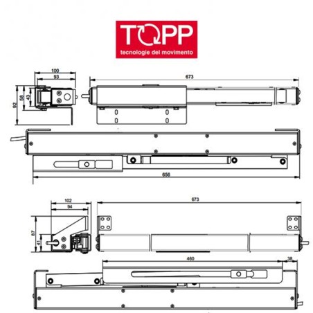 A90 - Attuatore per apertura a battente