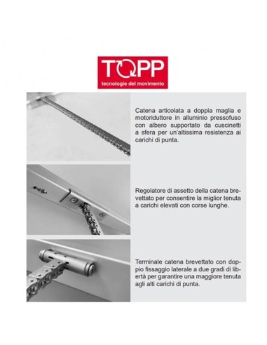 C50 Topp - Attuatore elettrico a catena per finestre vasistas e lucernari