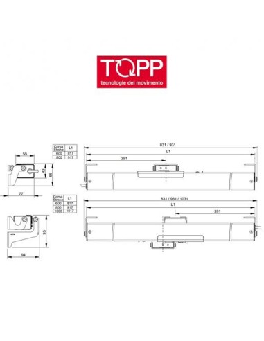 C50 Topp - Attuatore elettrico a catena per finestre vasistas e lucernari