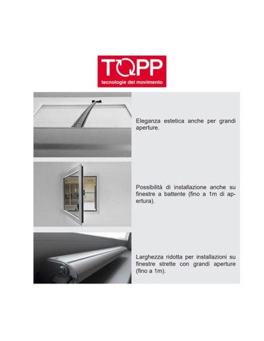 C160 Topp - Attuatore elettrico a catena per finestre vasistas e lucernari