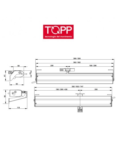 C160 Topp - Attuatore elettrico a catena per finestre vasistas e lucernari
