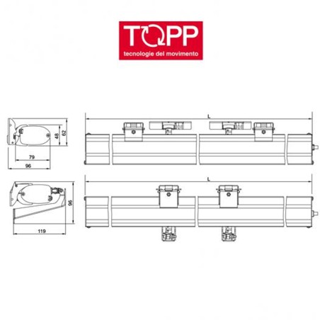 C160 RWA a doppia catena Topp - Attuatore elettrico a catena per finestre vasistas e lucernari