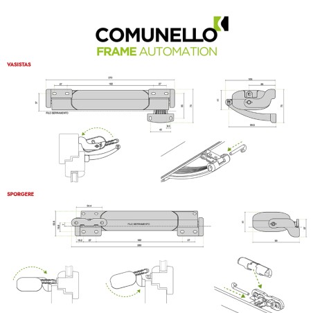 SMART Comunello - Attuatore elettrico a catena per finestre vasistas e a sporgere | Accessori per Infissi