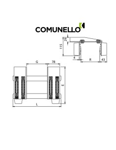 Piastra guida cancello regolabile gigante Art. 257 2