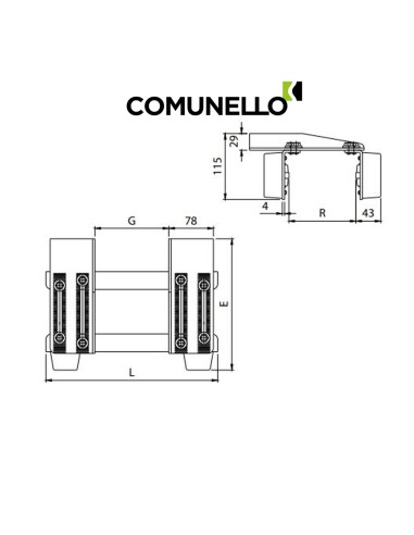 Piastra guida cancello regolabile gigante Art. 257