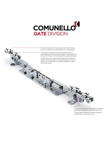 CGS-600.18 M - Comunello - Carrello Bullet Mini regolabile a 18 ruote